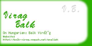 virag balk business card